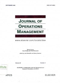 Journal of Operations Management: Vol. 20, No.5| September 2002