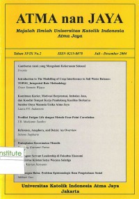 Atma nan Jaya: Majalah Ilmiah Universitas Katolik Indonesia Atma Jaya: Th. XVIX No.2| Juli-Desember 2004