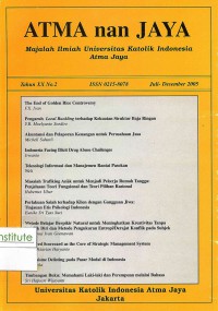 Atma nan Jaya: Majalah Ilmiah Universitas Katolik Indonesia Atma Jaya: Th. XX No.2| Juli-Desember 2005