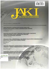 JAKI : Jurnal Akuntansi Keuangan Indonesia Vol. 9 No. 2 | Desember 2012