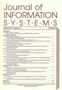 Journal of Information Systems: Vol. 28 No. 1  | Spring 2014