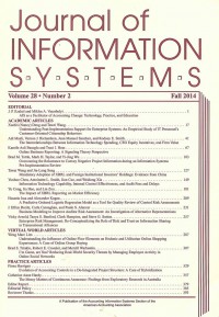 Journal of Information Systems: Vol 28. No. 2 | Fall 2014