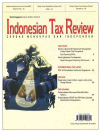 Indonesian Tax Review: Vol. VIII/Edisi 19 | 2015