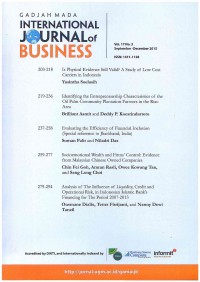 Gadjah Mada International Journal of Business: Vol 17 No. 3 | September-Desember 2015