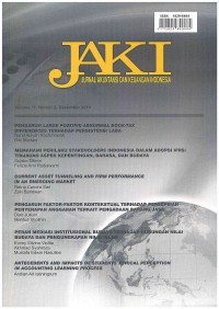 JAKI: Jurnal Akuntansi dan Keuangan Indonesia: Vol. 11 No. 2 | Desember 2014