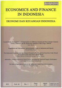 Ekonomi dan Keuangan Indonesia: Vol. 61 No. 1 | 2015