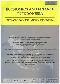 Ekonomi dan Keuangan Indonesia: Vol. 61 No. 2 | 2015