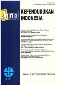 Jurnal Kependudukan Indonesia : Vol. VII No. 1  2012
