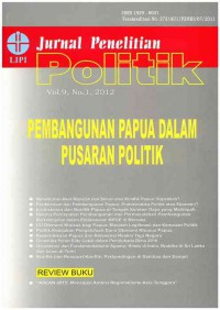 Jurnal Penelitian Politik : Vol. 9 No. 2 I 2012