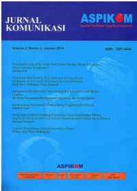 Jurnal Komunikasi ASPIKOM| Vol. 2 No. 2 | Januari 2014