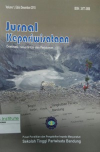 Jurnal Kepariwisataan: Volume 1 | Desember 2015