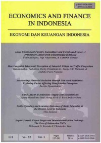 Ekonomi dan Keuangan Indonesia : Vol. 62 No. 3 | 2016