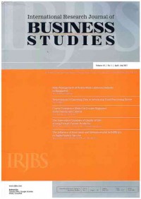 International Research Journal Business Studies Volume 5 No. 3 I December - March 2012