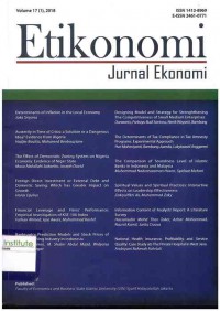 ETIKONOMI: Jurnal Ekonomi: Volume 17  No.1 I April 2017