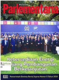 Buletin Parlementaria: No. 1025/III/IX/2018 | September 2018