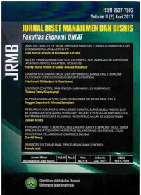 Jurnal Riset Manajemen dan Bisnis (JRMB) : Volume  II (2) I Juni 2017