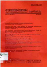 Civil Engineering Dimension: Journal of Civil Engineering Science and Application : Volume 21 Number 1 I March 2019