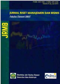 Jurnal Riset Manajemen dan Bisnis (JRMB) : Volume  IV (2) I Juni 2019