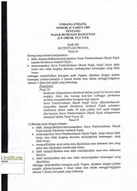 Undang-undang Nomor 12 Tahun 1985 tentang pajak Bumi dan Bangunan [LN 1985/68, TLN 3312]