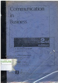 Communication in Business 2nd Edition