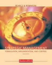 Strategic management: Formulation,Implementation And Control 8 Ed.