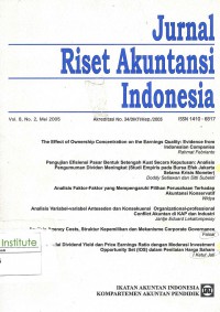 Jurnal Riset Akuntansi Indonesia: Vol 8 No. 2 | Mei 2005