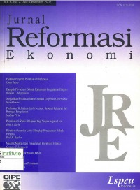 Jurnal Reformasi Ekonomi: Vol. 3, No. 2, Juli-Desember 2002