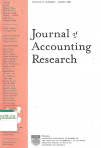 Journal of Accounting Research: Vol 45 No. 1 | March 2007