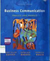 Business Communication: Process And Product