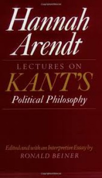 Lectures On Kants: Political Philosophy