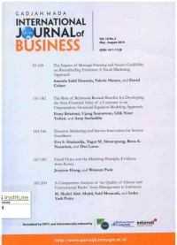 Gadjah Mada International Journal of Business Vol. 16 No. 2 | May-August 2014