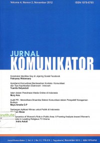 Jurnal Komunikator: Vol. 4 No. 2 | November 2012