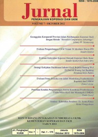 Jurnal Pengkajian Koperasi dan UKM: Vol. 7 | Oktober