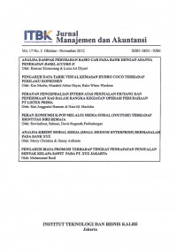 Jurnal Manajemen dan Akuntansi: Vol. 17 No. 2 | Oktober-November 2012