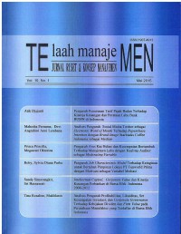 Telaah Manajemen : Jurnal Riset & Konsep Manajemen: Vol. 10 No. 1 Mei 2015