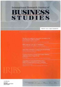 International Research Journal Business Studies Volume 10 No. 1 I April - July 2017