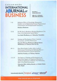 Gadjah Mada International Journal of Business: Vol. 20 No. 1 | January-April 2018