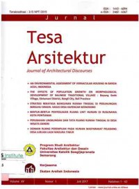 Tesa Arsitektur : Journal of Architectural Discourses : Volume XV Nomor 1 I Juli 2017