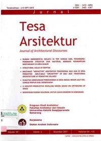 Tesa Arsitektur : Journal of Architectural Discourses : Volume XV Nomor 2 I Desember 2017
