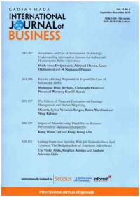 Gadjah Mada International Journal of Business: Vol. 21 No. 3 | September-December 2019
