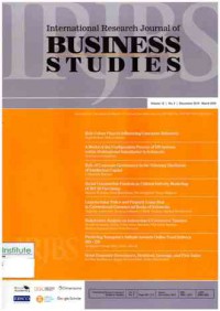 International Research Journal Business Studies : Volume 12 No. 3 I December 2019 - March 2020