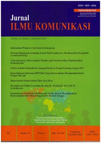 Jurnal Ilmu Komunikasi UAJY: Volume 18 Nomor 2| Desember 2021 [1 artikel]