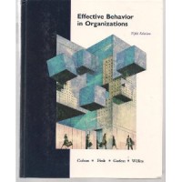 Effective Behavior in Organizations 5 Ed.