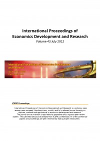 International Proceedings Of Economics Development And Research: Volume 43 July 2012