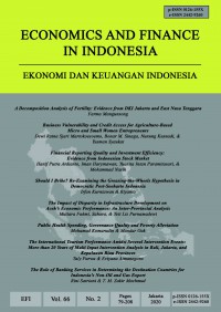 Ekonomi dan Keuangan Indonesia: Vol. 66 No. 2 | 2020