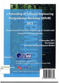 E-Proceeding of Software Engineering Postgraduates Workshop (SEPoW): Innovative Software Engineering For Creative and Competitive Software Solution