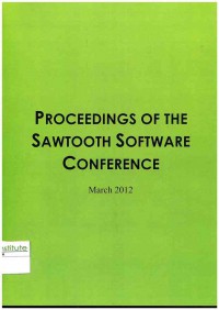 Proceedings of The Sawtooth Software Conference