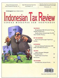 Indonesian Tax Review: Vol. IX/Edisi 01 | 2016