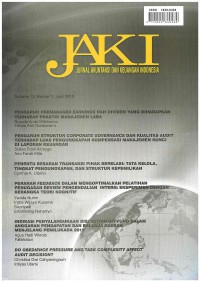 JAKI: Jurnal Akuntansi dan Keuangan Indonesia: Vol. 12 No. 1 | Juni 2015