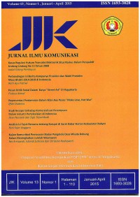 Jurnal Ilmu Komunikasi UPN-YK :  Vol. 13 No. 1 | Januari - April 2015